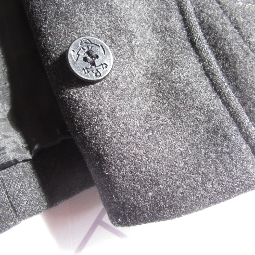 Jason Cole Charcoal Grey Wool Winter Coat sz M - Picture 5 of 8